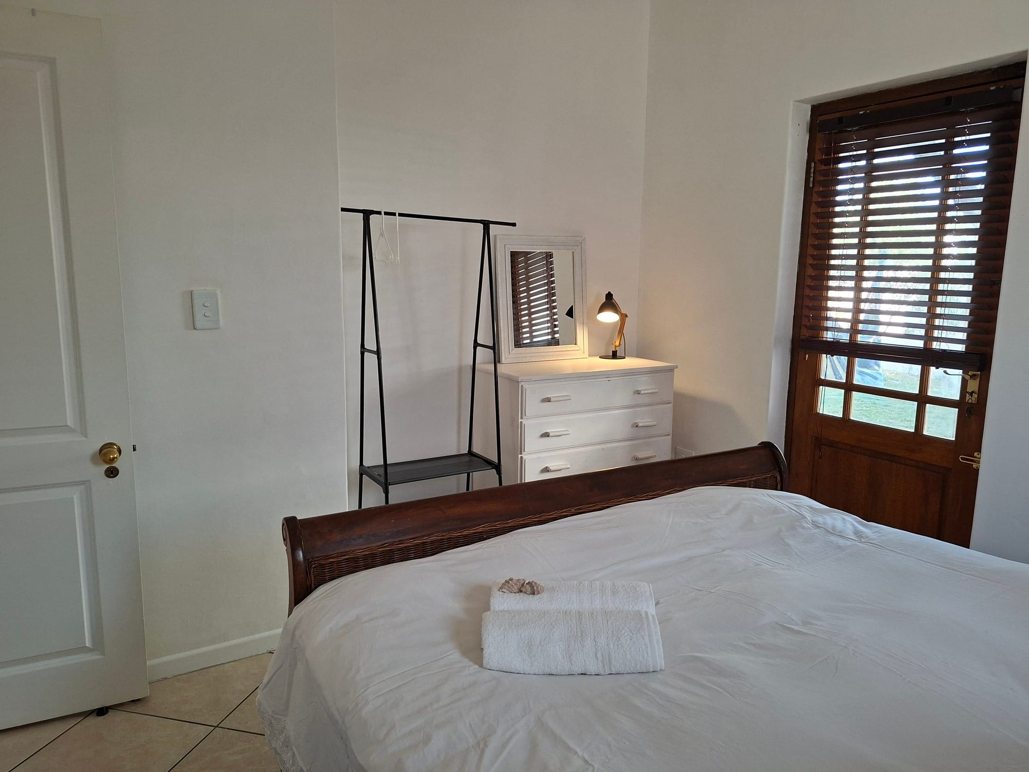 The comfortable second bedroom of the home Songbird in Yzerfontein