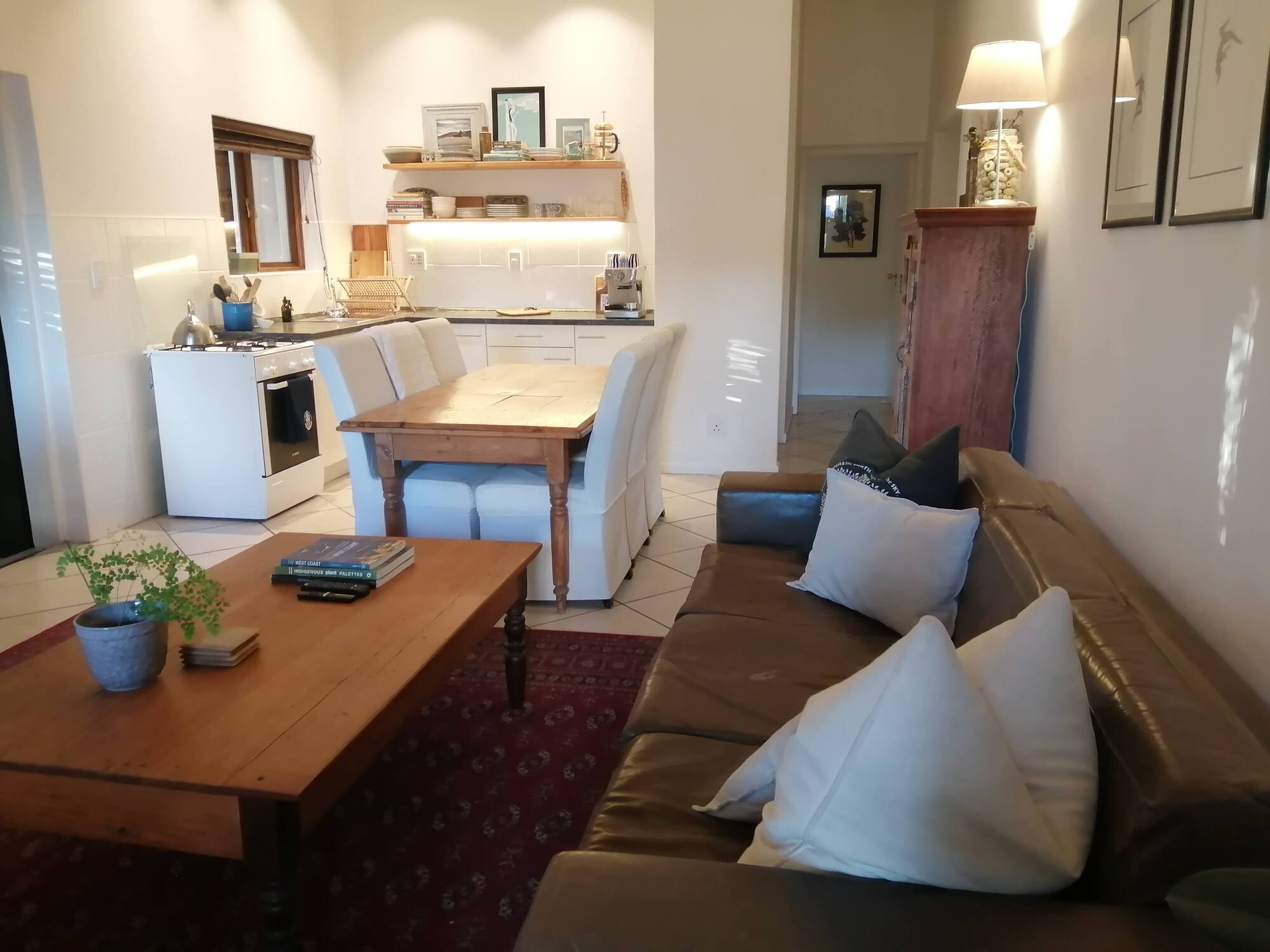 Warn and cozy living area in our home in Yzerfontein