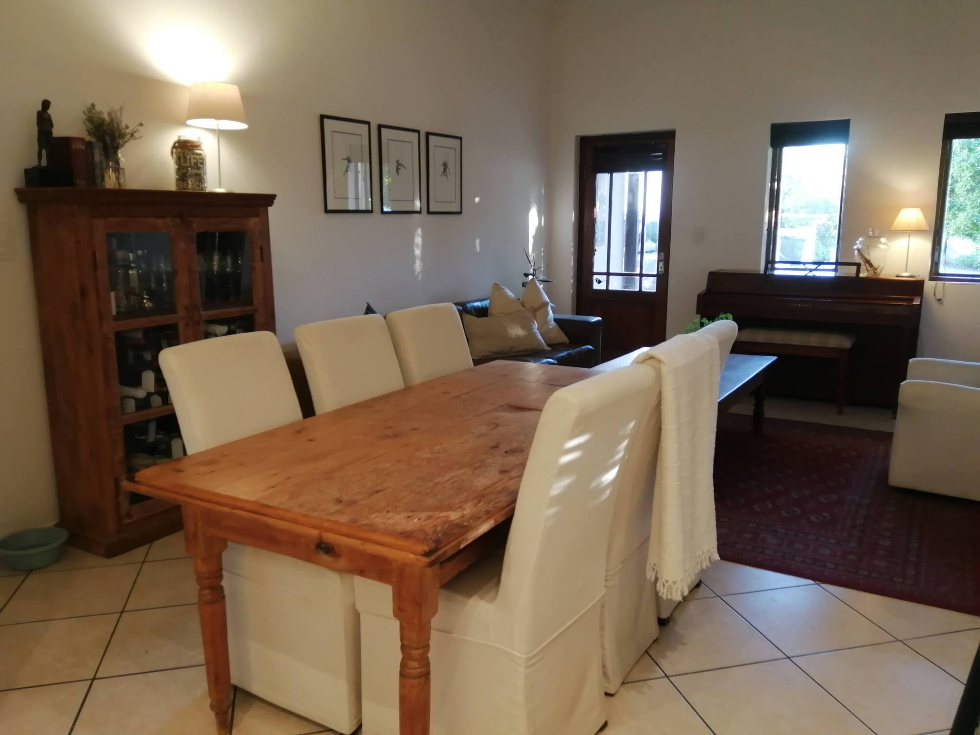 Dinning room in our living area in our home in Yzerfontein