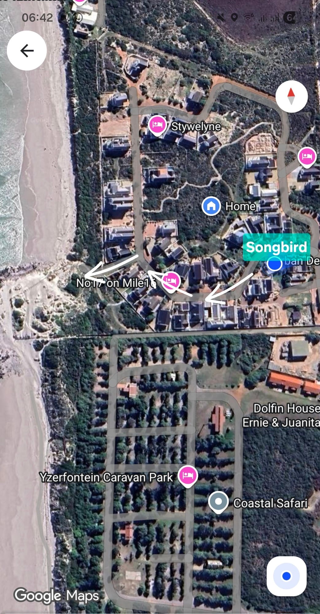 A short walk to the beach!